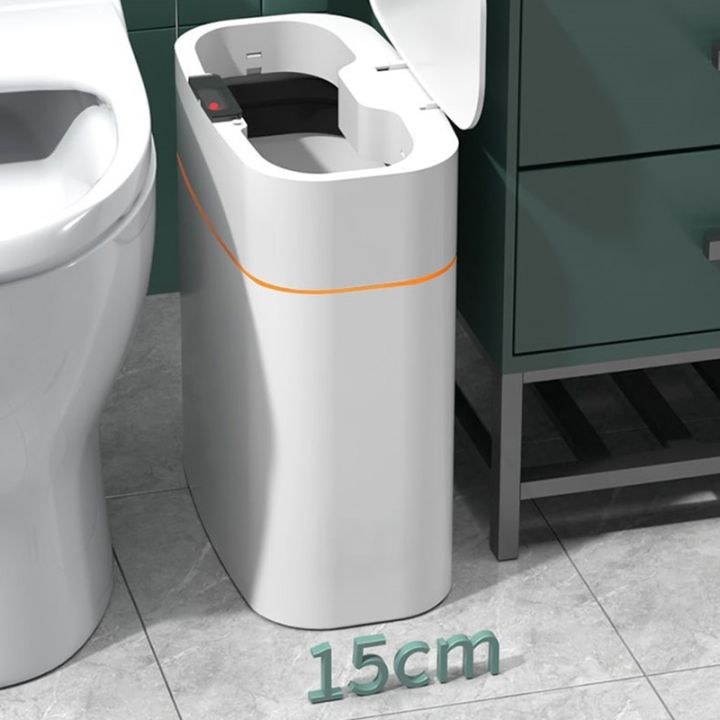 ถังขยะในกระป๋องถังขยะเซนเซอร์อัตโนมัติ-j05ถังขยะในครัวอัจฉริยะครัวเรือนห้องน้ำกันน้ำระบบเหนี่ยวนำตะกร้าขยะถังขยะ
