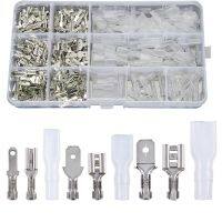 【CW】☫■▩  270pcs Splice Male Female Spade Wire Crimp Terminal Block 2.8/4.8/6.3mm with Insulating Sleeve Assortment