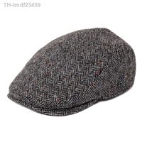 ℡✤ JANGOUL Newsboy Caps Men Wool Blend Flat Cap 8 Panel Warm Hat Driving Hats Gastby for Male British Beret