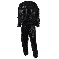 3X Heavy Duty Fitness Weight Loss Sweat Sauna Suit Exercise Gym Anti-Rip Black XXL