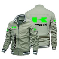 2022 Kawasaki Logo Motorcycle Motocross Jacket Spring Autumn Slim Coat for Riding Racing Automotive Car Jacket Outwear Top