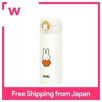 กระติกน้ำสุญญากาศหุ้มฉนวน400มล. Miffy,ขวดน้ำสีขาวสีส้ม JNL-404B WH-OR