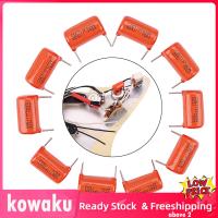 Kowaku ฝาตัวเก็บประจุแบบหยดน้ำสีส้ม715P 10ชิ้น022Uf 600V สำหรับกีตาร์เบสสเปรย์