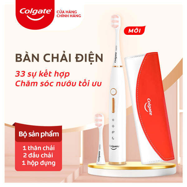 Bàn chải điện Colgate MỚI công nghệ sóng âm làm trắng răng với 33 chế độ chăm sóc nướu