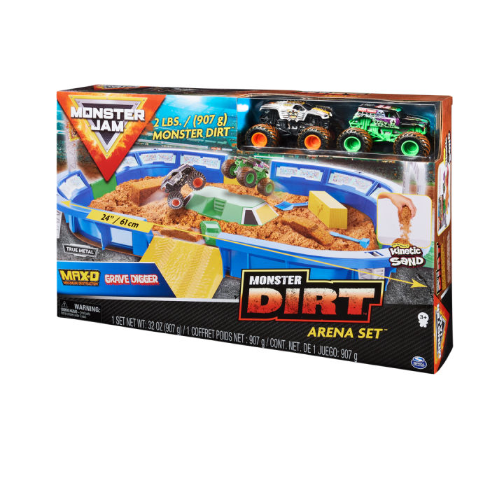 Monster Jam Monster Dirt Arena Playset with 2lbs of Monster Dirt and ...