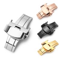 Stainless Steel Butterfly Buckle Watch Band Clasp 12mm 14mm 16mm 18mm 20mm 22mm Automatic Deployment Buckle Watch Accessories