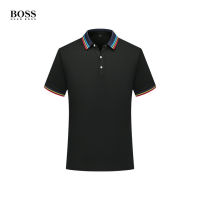 2023 New  Hugo Boss Regular-Fit Short-sleeved Cotton Shirt Casual Fashion Mens Polo Sport Formal Shirts M-3XL