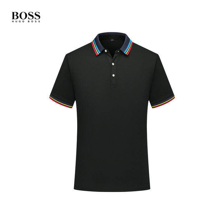 2023 New Hugo Boss Regular Fit Short sleeved Cotton Shirt Casual