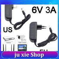 JuXie store DC 6V 3A Adapter Power Supply Converter AC 110V 220V Wall Charger SwitchLed Transformer Charging 5.5*2.5mm for CCTV Camera