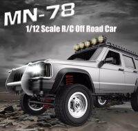 รถบังคับไฟฟ้า Mn78 1/12 2.4G Full Scale Cherokee รีโมทคอนโทรลรถสี่ล้อปีนเขารถ Rc มีไฟหน้ารถ ไฟเลี้ยว, ไฟท้าย