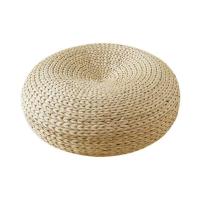 1 Pcs Natural Straw Round Pouf Tatami Cushion Floor Cushions Meditation Yoga Round Mat Chair Cushion Japanese-style Cushion