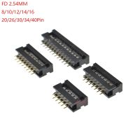 10PCS 2.54MM pitch FD-6/8/10/16/20/30/40 PIN MALE PLUG IDC SOCKET CONNECTOR FOR 1.27MM FLAT ribbon cable wire 6p 10p 20p 40p