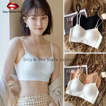 SG InStock) French Style Lace Thin Pad Wireless Bra (Wireless. Seamless.  Strapless. Push up) - MBA10