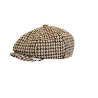 100 Wool New Mens Brand Winter High Quality Wool Newsboy Hats Plaid Octagon Cap 2021 Women Gatsby Flat Hat BJM37