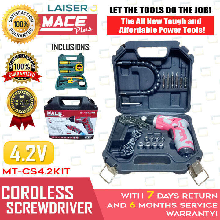 Mace Plus Cordless Screwdriver Drill Kit (46PCS) 4.2V MTCS4.2V/KIT