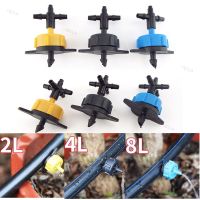 10pcs 2L 4L 8L Flow Pressure M Drip Irrigation Garden 4 Way 3/5mm Hose Adapter Connector Compensating Dripper Shunt YB1TH