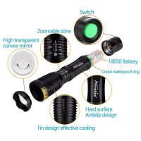 Alonefire E007-WU 2in1 UV Flashlight 395nm Ultraviolet Outdoor Waterproof Retractable Zoom Spotlight For Urine Detector