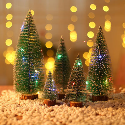 ต้นคริสต์มาสขนาดเล็กต้นไม้ตั้งโต๊ะพลาสติก3ชิ้น