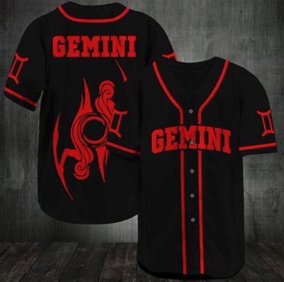 Gemini Baseball Tee Jersey Shirt Shirt 3d s 4XL Men Dad Father Day Gift For Fath