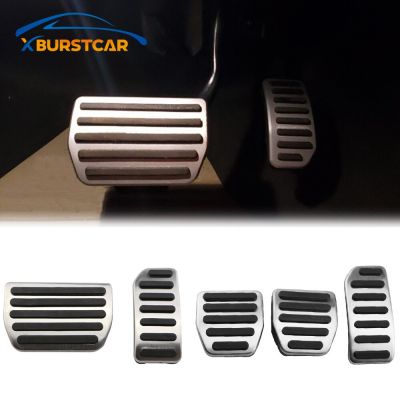 Xburstcar Auto Stainless Steel Foot Pedal Cover For Volvo S60 V60 XC60 S80 AT MT Car Gas Brake Pedal Accessories Wall Stickers Decals