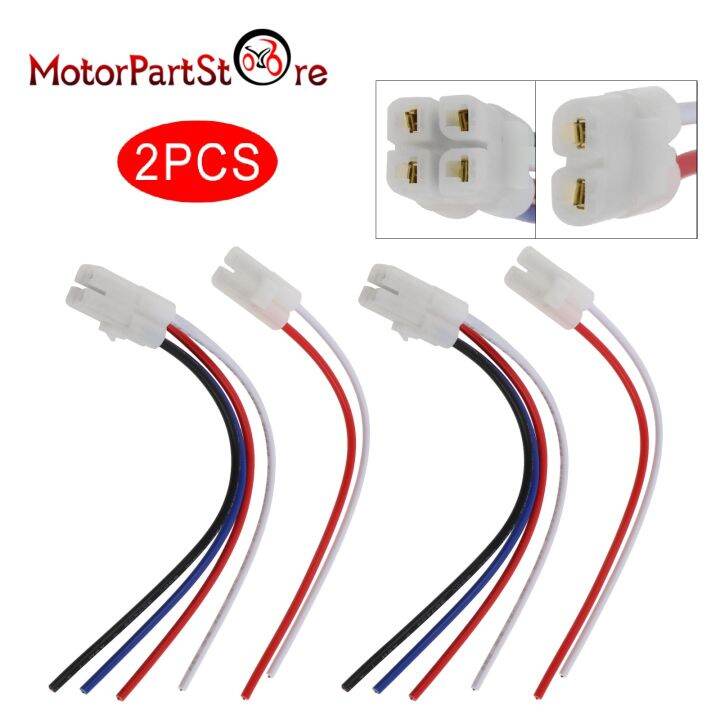 2 Sets Motorcycle Ignition Coil CDI Connector Plug Electric Cable Wire