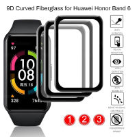 1-3Pcs 9d โค้งเต็มรูปแบบป้องกันกระจกนิรภัยสำหรับ Huawei Honor Band 6กระจกนิรภัยป้องกันหน้าจอกระจกฟิล์ม Honor Band6สมาร์ทสร้อยข้อมือ