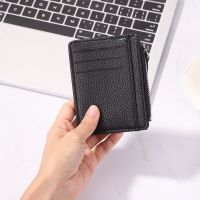 hot！【DT】♤✥☫  Men Business Card Holder Leather Lychee Pattern Coin Purse