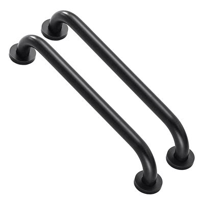 2 Pack Black Shower Grab Bar Anti Slip Grip,Bath Grab Bar Balance Bar,Wall Mount Handrail Support Assist Bath Handle