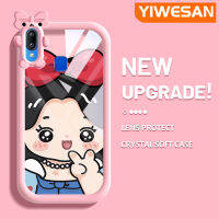 YIWESAN เคสสำหรับ VIVO Y91 Y91i Y95การ์ตูนน่ารักโบว์เด็กผู้หญิงสีสันสดใสเคสโทรศัพท์โปร่งใสใหม่ซิลิโคนนิ่มเคสป้องกันเลนส์กล้องถ่ายรูปลายมอนสเตอร์น้อยสุดสร้างสรรค์