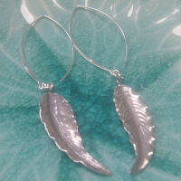 Lovely leaf earrings pure silver Thai Karen hill tribe สวยงามไทยตำหูเงินกระเหรี่ยงทำจากมือชาวเขางานฝีมือสวยของฝากที่มีคุณค่าของฝากที่ประทับใจ