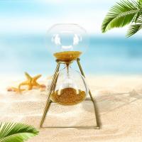 Modern Golden Hourglass Ornament Time Management Tool with Iron rack Bedroom Office Home decor