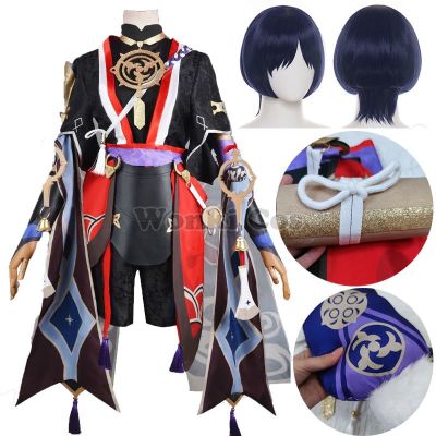 Genshin Scaramouche Cosplay Costume Wig Genshin Impact Scaramouche Kunikuzushi Cosplay Costumes Outfits Full Set