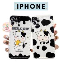 Momo case -เคสไอโฟนลายMR Cow iPhone 11 Pro Max XR X XS 6 7plus 7 8 Plus พลัส SE 2020 112pro Case เคสไอโฟน7พลัส #945