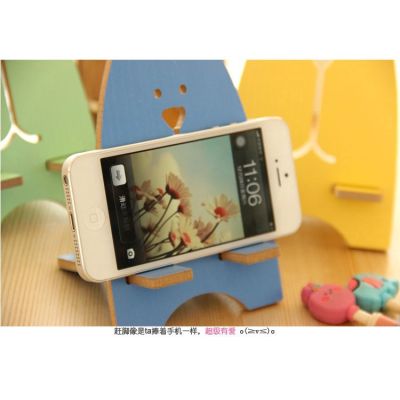 Desk Mobile Phone cket Cute Cartoon Cross Cat Wooden cket Phone Holder For All Phone