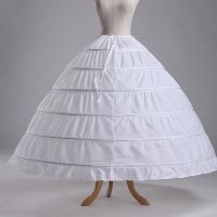 6 White Crinoline Hoop For Underskirt Gown Ball Long Vintage A3V8