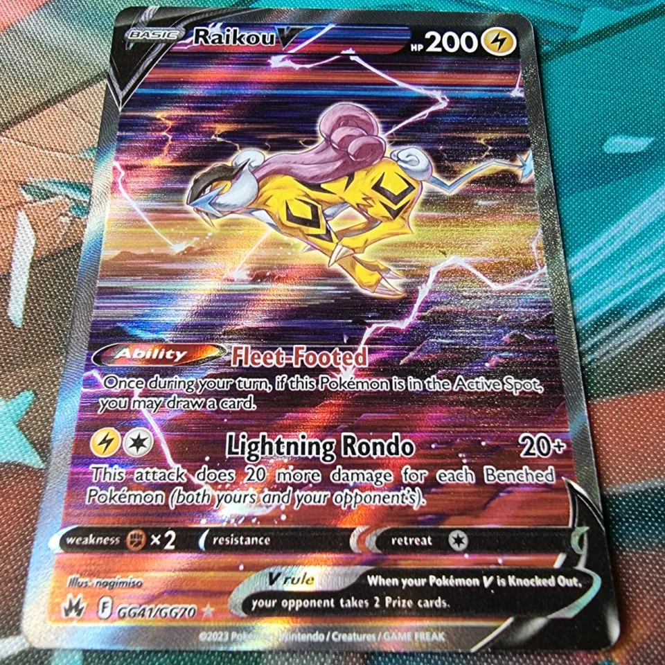 Pokemon Card - Raikou V Crown Zenith Galarian Gallery GG41/GG70