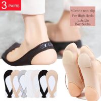 3Pairs Women Socks Silicone Non-Slip Summer Thin Invisible Boat Sock Breathable Comfortable High Quality Ice Silk Ladies Sox Socks Tights