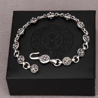 Chrome Heart pure silver high quality cross bracelet classic hand jewelry adjustable bracelet