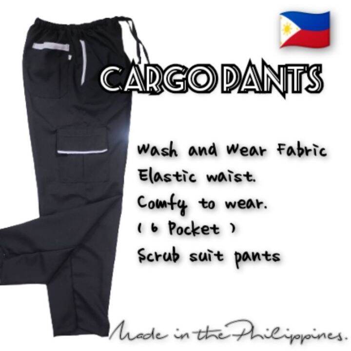 WASH AND WEAR CARGO PANTS SCRUB SUIT VEJ COLLECTION Lazada PH
