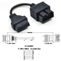 ล่าสุด16pin ถึง20 PIN Adapter OBD2สำหรับ KIA Sportage 20PIN Connector 20-16P สายวินิจฉัย Auto Scanner แปลง OBD Tool