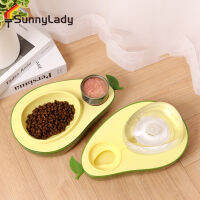 SunnyLady ชามอาหารสัตว์เลี้ยงที่ให้อาหารสัตว์น้ำป้องกันสำลัก,รูปการ์ตูนอโวคาโดมัลติฟังก์ชันสำหรับสุนัขขนาดเล็กและขนาดกลางและแมว