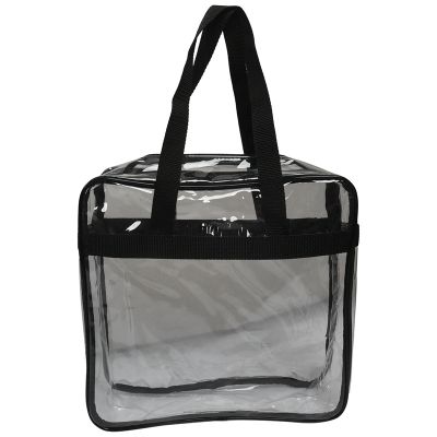 Tote Bag, Sturdy PVC Construction Zippered Top,Stadium Security Travel &amp; Gym Clear Bag, Perfect for Work, School, Sports Games and Concerts