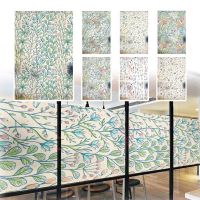 40-120cm Spring Flowers Window Film Vinyl Glass Film Privacy Protection Stickers Stained Window Glass Films Office Home Decor