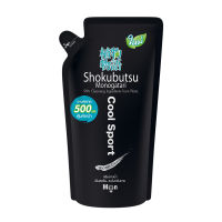 SHOKUBUTSU Shokubutsu male shower cream, cool formula, refill 500 ml.