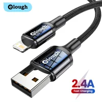 Elึกusb สำหรับ iPhone สายชาร์จ2.4A,ชาร์จไฟได้อย่างรวดเร็วสำหรับ iPad 2021 13 12 11 XR Xs Iphone 8 7 USB กับสายข้อมูลแบบไลท์นิ่ง