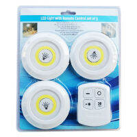 led light remote control set of 3 ชุดไฟตกแต่ง ไฟ 3 ดวง+รีโมท แสงขาว