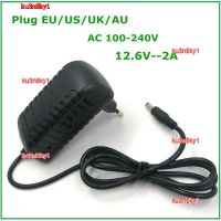 เครื่องชาร์จ12.6V2A อัจฉริยะ Ku3n8ky1คุณภาพสูงสำหรับแบตเตอรี่ลิเธียม18650 3ชุด10.8V 12V 11.1V เครื่องชาร์จแบตเตอรี่