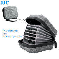 JJC 10 Slots Camera Filter Case UV CPL ND Filter Box Pouch Eva Material Can be Hold 10 pcs up to 95mm Filter Include Microfiber Cleaning Cloth wub