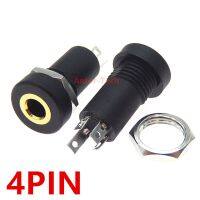 5PCS PJ392A 3.5MM Audio Jack Socket 3/4 Pole Black Stereo Solder Panel Mount Gold With Nuts PJ-392A