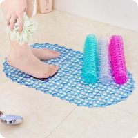 【cw】 Tub Shower Rug Anti Mildew With Sucker Bathtub Safety Soft Massage Floor ！